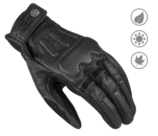 Rukavice na motorku LS2 RUST MAN Black, klasické pánské moto rukavice